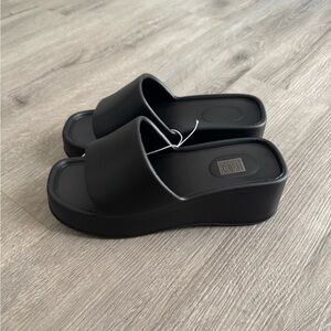 NEW! Black Platform Slides